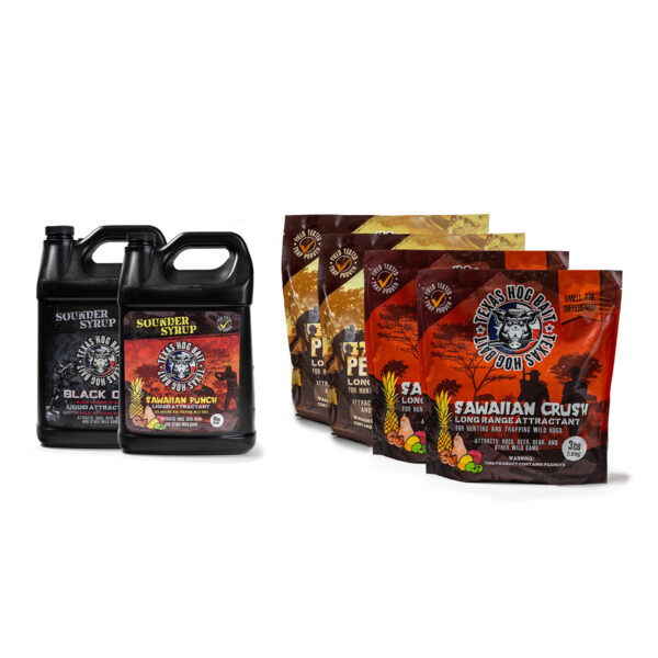 2 Peanut Butter Bags + 2 Sawaiian Crush Bags + 1 Black Out Bottle + 1 Sawaiian Punch Bottle